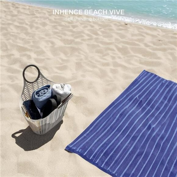 2 Pack Retro Jelly Tote Bags for Beach Pool Picnic Grocery Laundry Storage - Picture 4 of 8